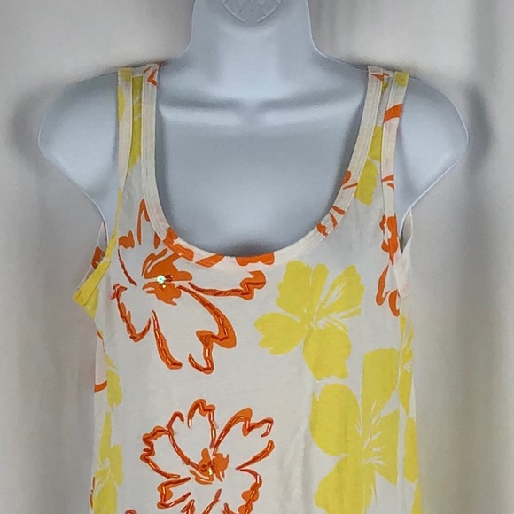 NY & Co. Cotton knit embellished tank top M - Picture 2 of 12